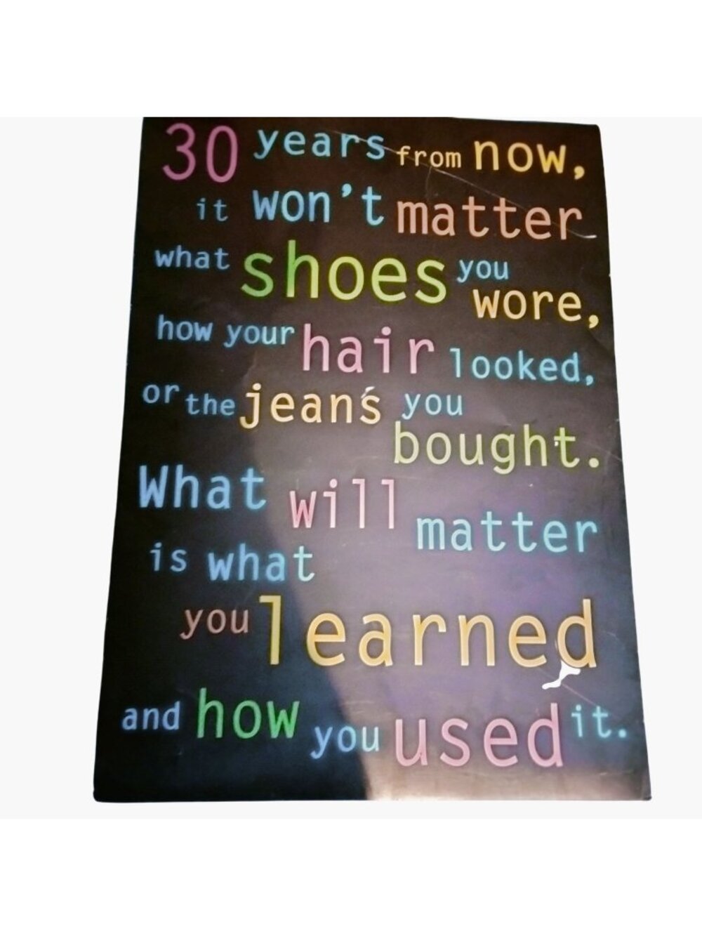 Argus Poster 30 Years From Now Motivational  62882 19 x 13 inch